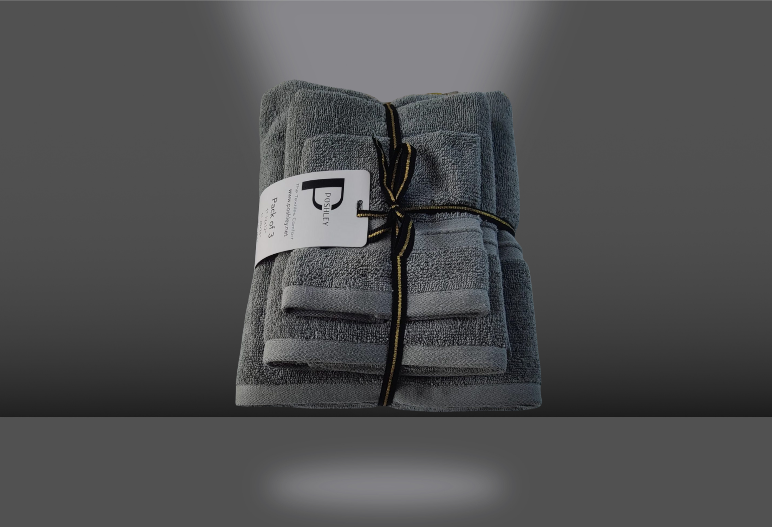 Premium Towel Pack of 3 - Ligh Grey