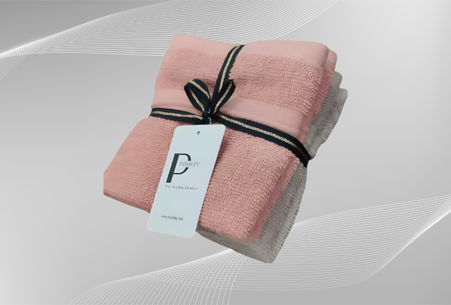 Premium Towel Pack of 3 - Red & Light Grey